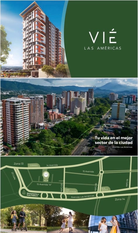 Apartamentos en venta en Edificio nuevo Vie Américas! En planos, para entrega 2027! — Apartamento en Venta en Zona 14, Guatemala, Ciudad — foto 1 de 8