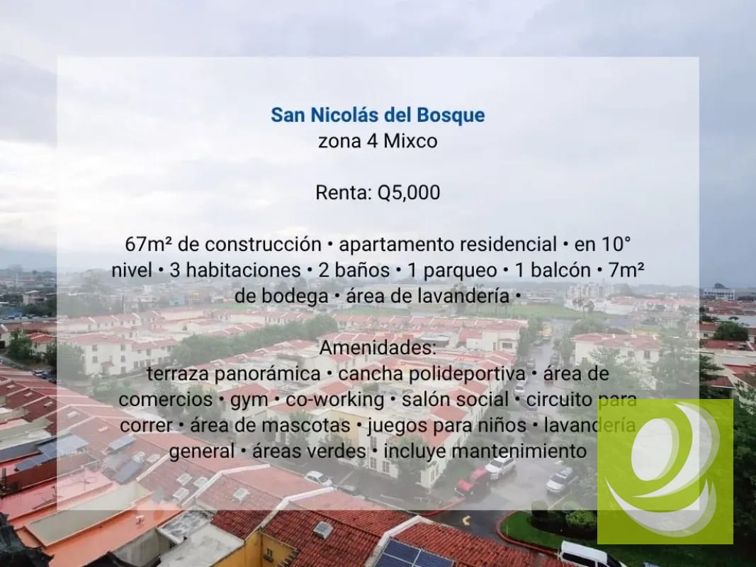 Apartamento en Renta en San Nicolás del Bosque zona 4 Mixco — Apartamento en Alquiler en Zona 4 Mixco, Guatemala, Ciudad — foto 3 de 10