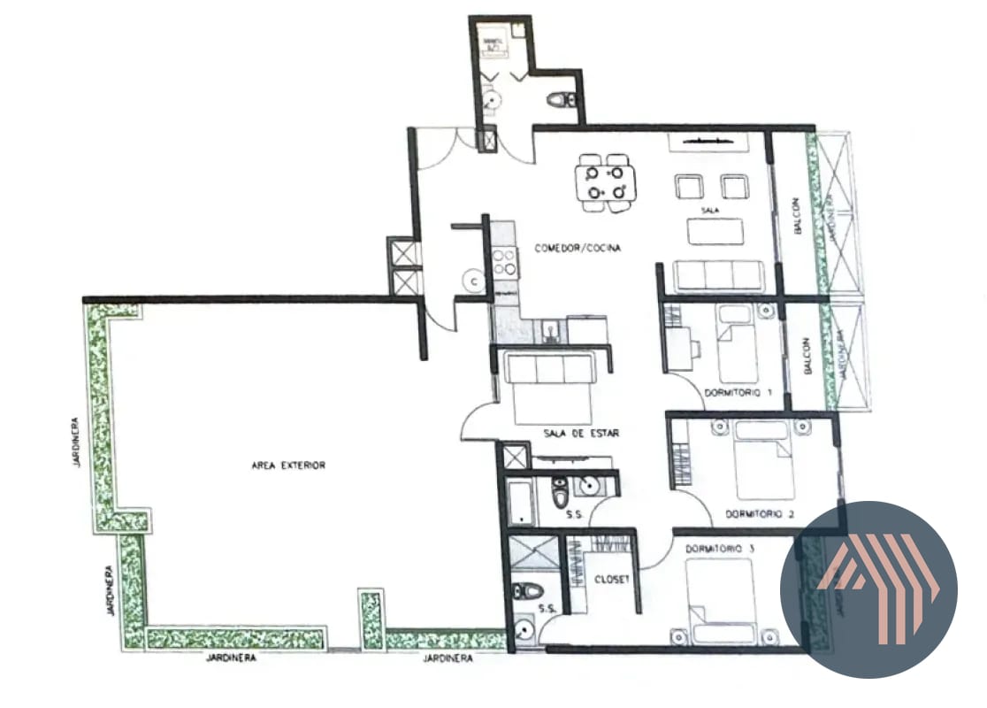 Alquiler de Amplio Penthouse - Roque, Zona 02 — Apartamento en Alquiler en Edificio Roque, Zona 2, Guatemala, Ciudad — foto 2 de 17