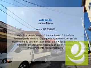 Casa en Venta en Valle del Sol zona 2 Mixco — Casa en Venta en Zona 2 Mixco, Guatemala, Ciudad — miniatura 9 de 10